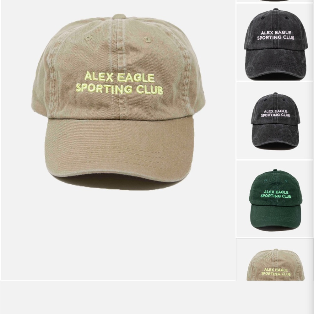 NWT Unisex Alex Eagle Sporting Club Olive/yellow adjustable baseball cap